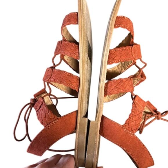 Women's BRASH Orange Sandals Size 7 1/2 - Picture 2 of 8